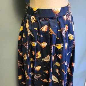 Floor length bird skirt